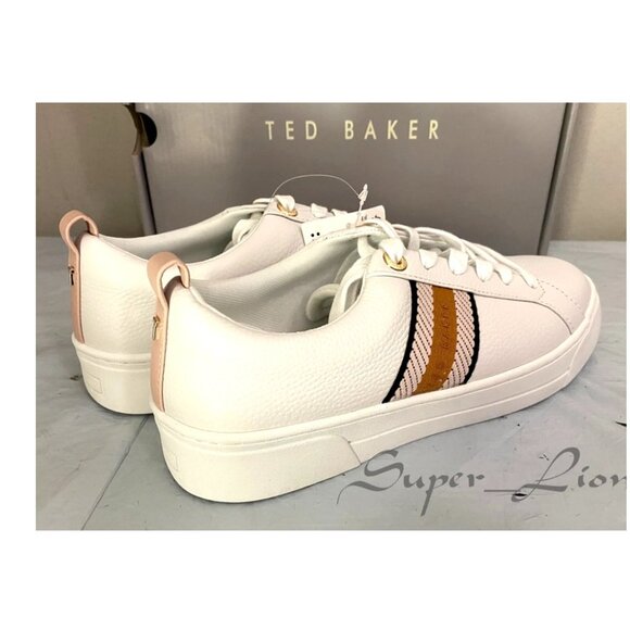 NEW Ted Baker Women's Leather Sneaker Shoes - Picture 8 of 9
